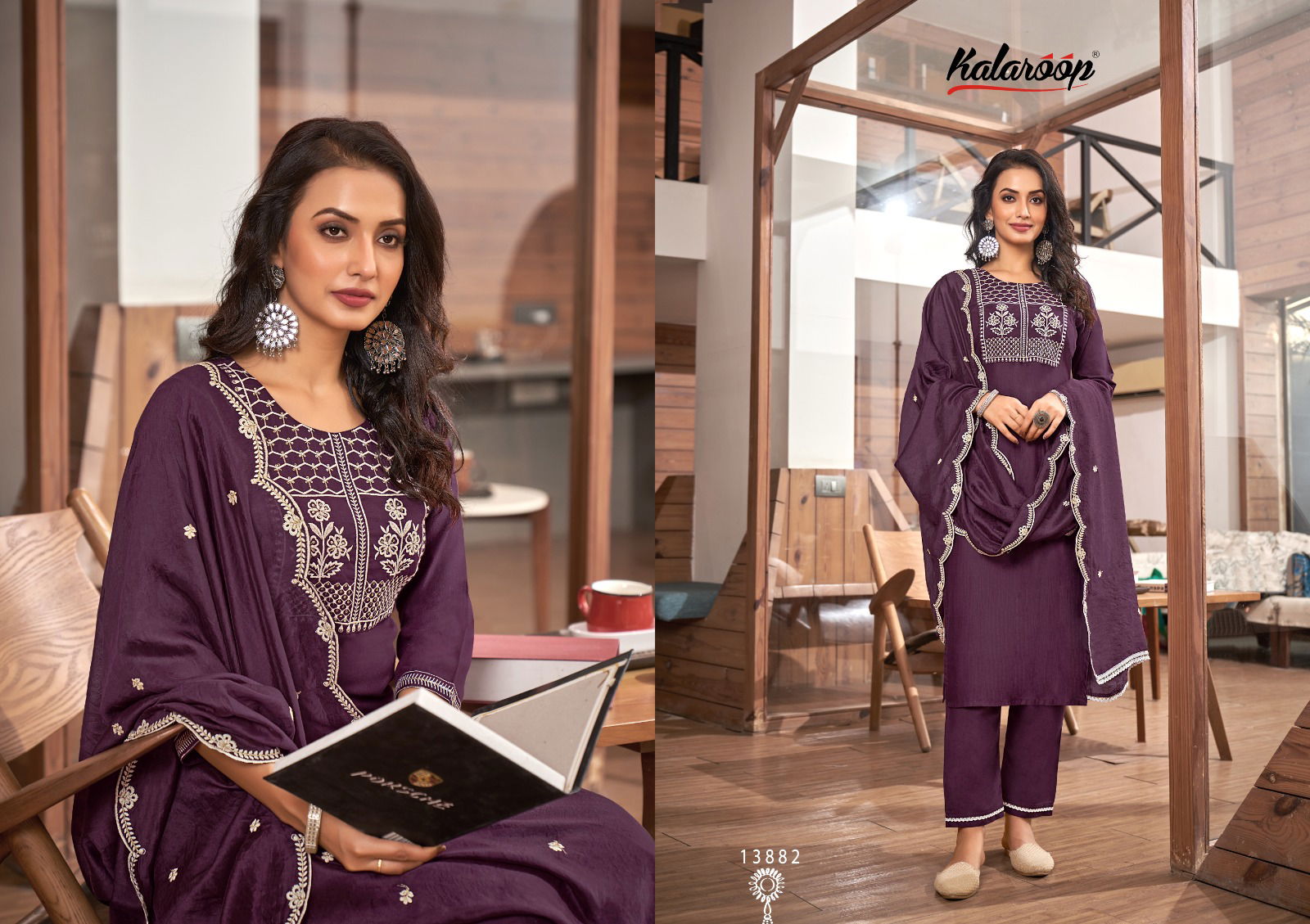 Blossom By Kalaroop 13879 To 13884 Wholesale Kurti With Bottom Dupatta In Delhi
